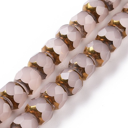 Electroplate Opaque Glass Beads Strands GLAA-P003-A03-1