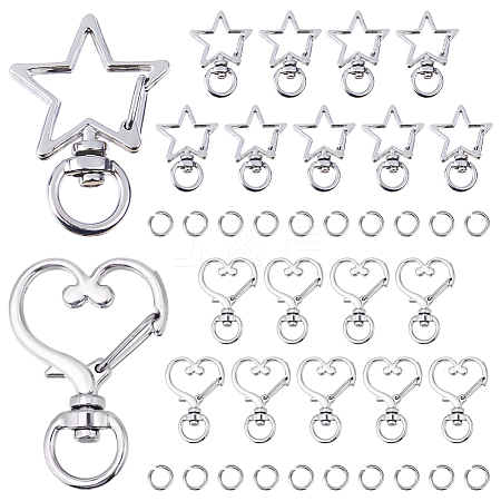 20Sets 2 Styles Alloy Swivel Clasps FIND-SC0011-12-1