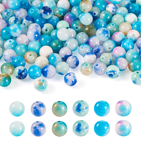 120Pcs 6 Colors Natural Persian Jade Beads G-TA0002-39-1