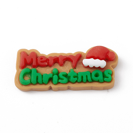 Christmas Theme Opaque Resin Cabochons CRES-M013-01-1