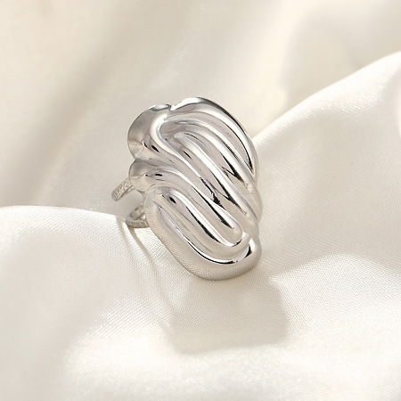 304 Stainless Steel Cuff Open Rings FS-WGD6945-03-1