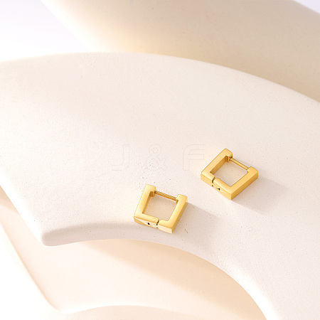 Simple Square Stainless Steel Hoop Earrings OA6686-2-1