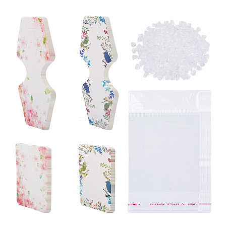500Pcs 5 Style  Paper Necklace Display Cards DIY-YS0001-27-1