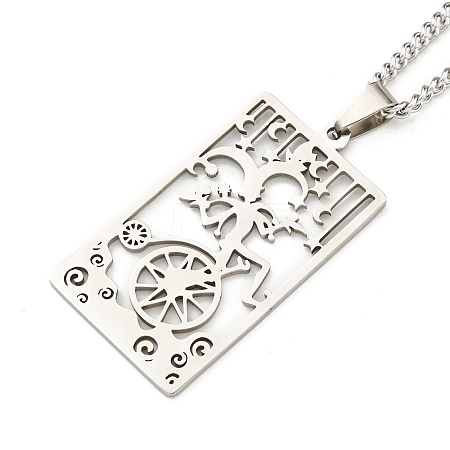 Non-Tarnish 304 Stainless Steel Pendant Necklaces LS-NJEW-L118-02P-04-1