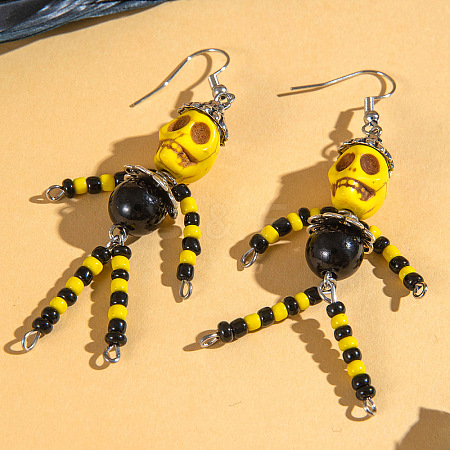 Halloween Alloy & Acrylic & Resin & Glass Dangle Earrings FS-WGA02EE-16-1