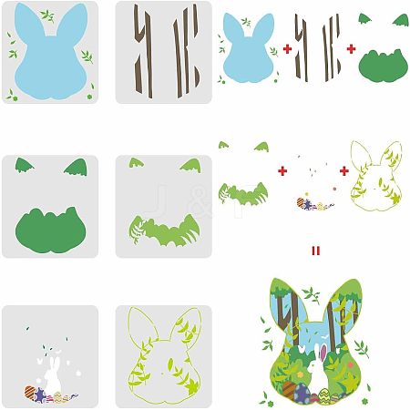 PET Hollow Out Drawing Painting Stencils Sets DIY-WH0172-359-1