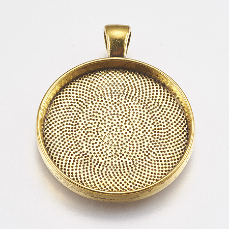 Alloy Pendant Cabochon Settings LS-PALLOY-A13349-AG-NR-1