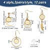 8 Pairs 4 Style 304 Stainless Steel Earring Hooks EJEW-AB00037-2