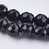 Natural Madagascar Black Agate Bead Strands G-N213B-56-3