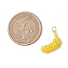 Glass Seed Beaded Banana Pendants PALLOY-MZ00464-2