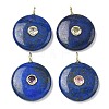 Dyed Natural Lapis Lazuli Pendants G-I391-02G-04-1