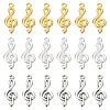 30Pcs 3 Colors Tibetan Style Treble Clef Pendants TIBEP-TA0001-42-2