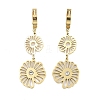 Hollow Flower 304 Stainless Steel Dangle Earrings EJEW-L283-089G-1