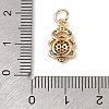 Brass Micro Pave Cubic Zirconia Charms KK-C133-03D-G-3