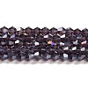 Transparent Electroplate Glass Beads Strands LS-GLAA-F029-4mm-A04-1