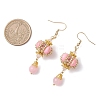 Lantern 304 Stainless Steel Synthetic Imperial Jasper Dangle Earrings EJEW-MZ00609-02-4