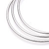 3Pcs 304 Stainless Steel Plain Bangles Set For Women BJEW-N033-01P-4