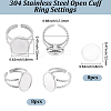 DIY Oval Finger Rings Making Kit DIY-BBC0003-15P-2