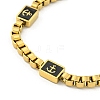 304 Stainless Steel Enamel Box Chain Anchor Link Bracelets for Women BJEW-G717-15G-2