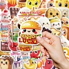 50Pcs Cartoon Food Paper Sticker STIC-C012-11-3