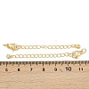 Brass Micro Pave Cubic Zirconia Ends with Chain KK-H480-57G-3