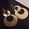 Flat Round Alloy Dangle Earrings FS-WG78CBA-01-2
