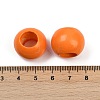 Spray Painted Wood European Beads WOOD-F017-05A-3