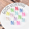 UV Plating Transparent Acrylic European Beads OACR-M027-02N-1