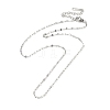 Non-Tarnish 304 Stainless Steel Dapped Chain Necklace for Men Women NJEW-E076-02P-1