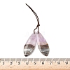 Natural Amethyst Lace Agate Pendants G-S398-03H-3