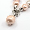 Shell Pearl Necklaces NJEW-F024-05B-2
