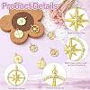 8Pcs 4 Styles Brass Micro Pave Cubic Zirconia Pendants KK-CJ0003-81-3