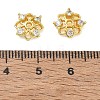 Brass Micro Pave Cubic Zirconia Bead Caps CU-CBAE9B1-09G-3