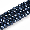 Electroplate Glass Beads Strands EGLA-A044-P6mm-A16-1