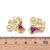 Valentine's Day Brass Enamel Pendants KK-Q072-02G-3