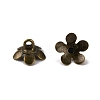 Brass Bead Cap Pendant Bails KK-WH0044-54AB-2