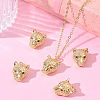 SHEGRACE Brass Cubic Zirconia Pendants XGRQ3K902-548G-5