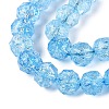 Crackle Transparent Glass Beads Strands GLAA-N063-10mm-05-4
