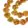 Handmade Millefiori Glass Beads Strands LAMP-T021-29F-3