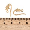 Brass Micro Pave Clear Cubic Zirconia Flower Earring Hooks KK-A274-16G-3