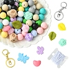 DIY Silicone Beaded Keychain Making Kit DIY-YW0008-62-2