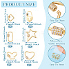 Brass Micro Pave Clear Cubic Zirconia Screw Carabiner Lock Charms ZIRC-TA0001-13G-14