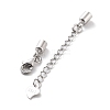 Rhodium Plated 925 Sterling Silver Curb Chain Extender STER-G039-04A-P-2