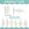 30Pcs Natural Cultured Freshwater Pearl Connector Charms PALLOY-ME00009-2