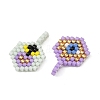 Glass Seed Beaded Pendants PALLOY-MZ01436-2