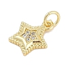 Brass Micro Pave Cubic Zirconia Pendants KK-Q028-39G-2