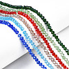 Electroplate Glass Beads Strands EGLA-A034-T4mm-B-1