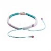 Handmade Polymer Clay Heishi Beads Braided Beaded Necklaces NJEW-JN02724-03-2