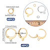 60Pcs 2 Color 304 Stainless Steel Leverback Earring Findings STAS-UN0057-76-3