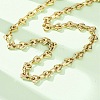 304 Stainless Steel Diamond Shape Link Chain Necklaces for Women Men NJEW-F363-01G-1